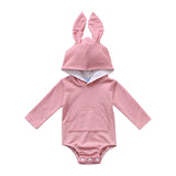 0-6M Bunny Ear Clothing Newborn Toddler Baby Girl Boys Hooded Romper Warm Cotton Outfits Jumpsuit