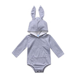 0-6M Bunny Ear Clothing Newborn Toddler Baby Girl Boys Hooded Romper Warm Cotton Outfits Jumpsuit