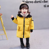 1 2 3 4 5 6 7 Year Baby Kids Parkas Winter Warm Down Jacket For Girls Coat Long Hooded Children's Outerwear Toddler Girl Clothes