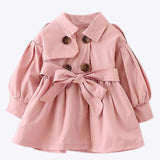1-4Yrs Baby Girls Trench Coat Spring Autumn Kids Windbreaker Jacket For Girls Children Clothing Long Sleeve Kids Girl Outerwear