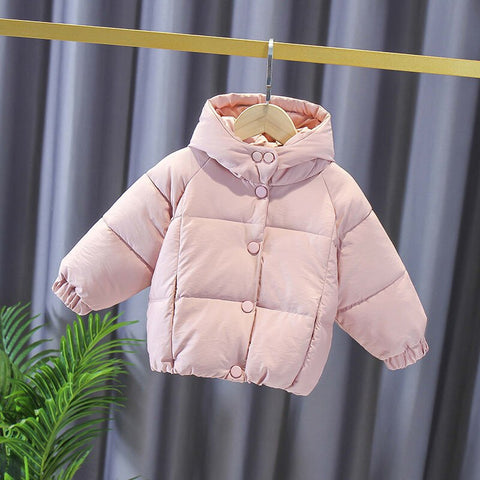 1-6Yrs Children's Casual Outerwear Coat Girl Cold Winter Warm Hooded Coat Children Cotton-Padded Clothes Kids Warm Cotton Jacket