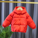 1-6Yrs Children's Casual Outerwear Coat Girl Cold Winter Warm Hooded Coat Children Cotton-Padded Clothes Kids Warm Cotton Jacket