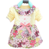 1 Pcs Toddler Infant Clothes Baby Girls Kids Short Sleeve Print Floral Princess Bowknot Dress 0-2Y girls