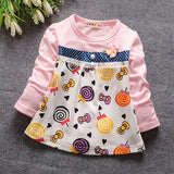 (1piece /lot) 100% cotton 2018 Cute candy baby girl outerwear