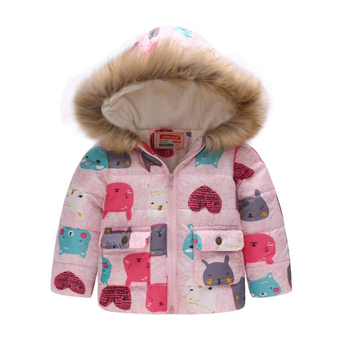 2-7 yrs,Children's clothes coat, 2018 baby boy and girls winter cartoo ...