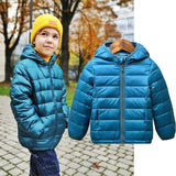 2-8 Y Children Winter Ultra Light Down Jacket Baby Kids Autumn Coat Girls Clothes Hooded Outerwear Boy Snowsuit Child Outerwear