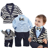 2015   baby boy clothes gentleman baby clothing set shirt with tie+ coat+pant  born baby clothes