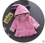 2018 A undertakes to Girls cotton jacquard paragraph coat in winter Hooded jacket foreign trade children's clothes