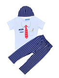 2016 NEW Design Baby Boy Romper set Hand-painted patterns romper+pants+cap/bib Summer suit Cute Baby Romper Newborn Clothes girs