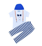 2016 NEW Design Baby Boy Romper set Hand-painted patterns romper+pants+cap/bib Summer suit Cute Baby Romper Newborn Clothes girs