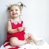 2016 New Design Rompers Newborn Baby Cotton Ruffle Romper Girls Summer Style Clothing