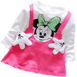 2018 baby dress lovely autumn Minnie long-sleeved T-shirt fashion style baby dress