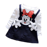 2018 baby dress lovely autumn Minnie long-sleeved T-shirt fashion style baby dress