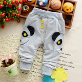 2018   Spring Autumn Cartoon stickers cloth cotton good quality baby pants baby boy/girls pants 0-2 year children Harem pants