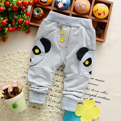 2018   Spring Autumn Cartoon stickers cloth cotton good quality baby pants baby boy/girls pants 0-2 year children Harem pants