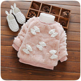 2017 Autumn Infant Costume Winter Warm Baby Girl Clothes Cute Cartoon Bowknot Vestido Infantil Newborn Hooded For Christmas Gift