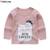2018 Girls T Shirt Baby Girl Clothes Kids Long Sleeve T-Shirts Cotton cartoon T-shirt Roupas Infantis Menina Rabbit 6M9M12M18M24