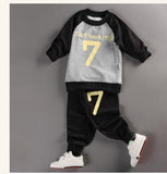 2017 New Baby Winter Sports Clothing Two Sets Baby Boys Clothes Newborn Girls Autumn Cotton Shirt Kids Long-sleeved Infant