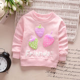 2018 New Spring Kids T-Shirt Baby Girls Long Sleeve Shirts Tops Baby Clothes Cute Candy Bow Girls Blouse 6-24months