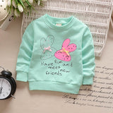 2018 New Spring Kids T-Shirt Baby Girls Long Sleeve Shirts Tops Baby Clothes Cute Candy Bow Girls Blouse 6-24months