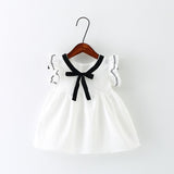 2018 New Summer baby dress Ribbon bow children Dresses cute  born baby girl dress beautiful kids clothes for party