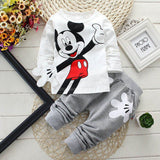 2017 Newborn Baby Boys Clothes Set Cartoon Long Sleeved Tops + Pants 2PCS Outfits Kids Bebes Clothing Childrens Jogging Suits