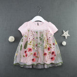 2018 Summer Baby Girl Lace Dress Embroidered Dress New Brand Design Girl Floral Princess Dresses Birthday Party Child Clothing