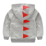 2018 coat Baby Boy Girl Dinosaur Pattern Hooded Zipper Tops Clothes