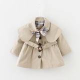2018 spring   children's girls and boys baby cotton hooded small windbreaker jacket