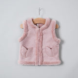 2017 winter infant vest clothes cute solid girls coat fashion winter casaco de falso pele menina for Newbrow girl vest clothing