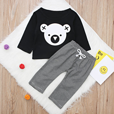 2018 Autumn Baby Boys Clothing Set Newborn Toddler Infant Rompers+Pants Baby Girls Clothes Infant 2Pcs Suit Cute Kids Outfit