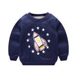 2018 Autumn Baby Girls boy Clothing Cartoon car Printed Long Sleeve Newborns Sweater Boy Girl Thicker