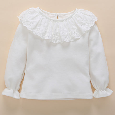 2018 Babies Bottoming Solid Fashion Shirt Spring And Autumn 0-3-6 Month Girls Cotton Top Newborn Baby Long-sleeved T-shirt New