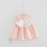 2018 Baby Angel Feathers Party Dress Princess Kids Children Infant Baby Dresses Baby Girls Dresses Newborn Baby Clothes 4 color
