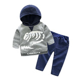 2018 Dinosaur Childrens clothing sets long sleeve Baby boy suit Kids sports tracksuit set cotton sweatshirts/outerwear +trousers