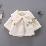 2023 Kid's Winter Coats For Girls Faux Fur Warm Thick Shawl Outerwear Coats Baby Girl Cute Princess Cloak Kids Clothes for 0-3Y