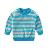 2018 Baby Velour Long Sleeve Blouse Spring O Neck Striped Shirt Newborn Girls Undershirts Toddler clothes