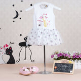 2018 girls summer short sleeve dress pure 100% cotton o neck lace border baby dresses  born one piece underdress
