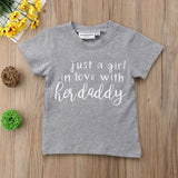 2018 New Casual Toddler Kids Baby Boy Girl Short Sleeve Letter Print Cotton T-shirt Tee Tops Children Clothes 1-6Y
