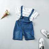 2018 New Simple Korean Style Clothes Baby Girls Boys Cotton Striped T-shirts Fashion Newborn Baby Kids Children Clothes Outfits
