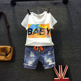2018 New Summer Body Suit Girls Boys T-shirts Clothes Unisex Tops for Babies Fashion Design Casual T-shirts Denim Brand New Pant