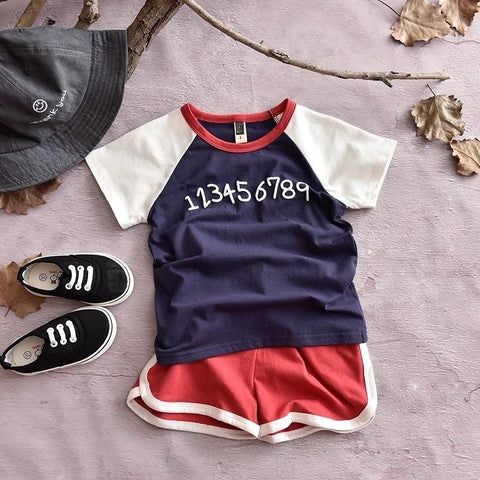 2018 New Summer Clothes for Baby Boys Girls Fashion Tops Kids Clothes Children Pullovers Beach Outfits Cotton Casual Cloth 1-6Y