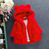 2018 New Winter Baby Girls Clothes Faux Fur Fleece Coat Pageant Warm Jacket Xmas Snowsuit 1-8Y Baby Hooded Jacket Outerwear