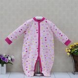 2018 Newborn Baby Girls Rompers Long Sleeve Pure Cotton One Piece Overalls Button Sleepwear Children Clothes Cute Kids Clothing