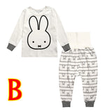 2018 Spring Kids Clothes 2pcs Infant Soft Cotton Bunny Baby Long Sleeve Hoodie Cartoon Design Casual Clothes for Baby Girls Boys