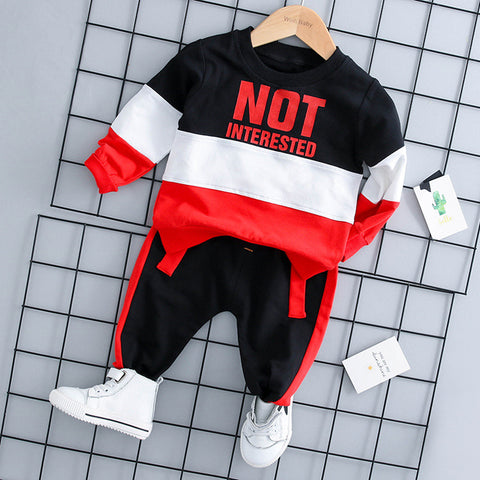 2018 Store For Bebek Girls Wear Autumn Suit 0-3 Years Old Boy Baby Color Matching Long Sleeve Sports Two-piece