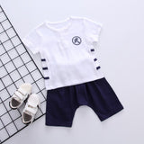 2018 Summer Cotton Clothes Kungfu Chinese Letter Design T-shirts Fashion Baby Girls Boys Twins Short Sleeve Hoodie Cool Outfits