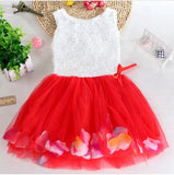 2018 Summer New Cotton Baby Infant Fairy Tale Petals Colorful Dress Chiffon Princess Newborn Baby Dresses Gift