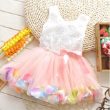 2018 Summer New Cotton Baby Infant Fairy Tale Petals Colorful Dress Chiffon Princess Newborn Baby Dresses Gift