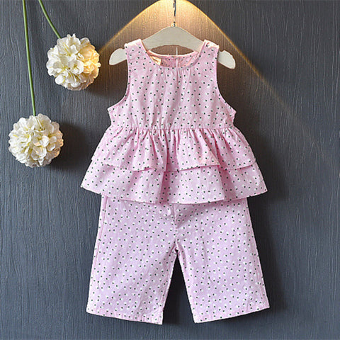 2018 Summer Yellow Girls Clothing Sets Baby Kids Clothes Printing Slee ...